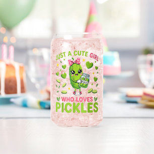 Verre Canette Juste une jolie fille qui aime les pickles