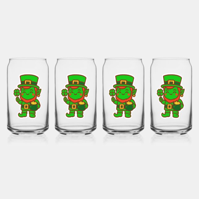 Verre Canette Kawaii Lucky Leprechaun (Dos)