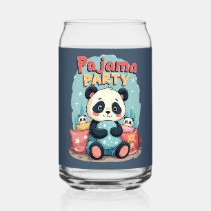 Verre Canette Kawaii Panda Pajama Party Cosy Slepov esthétique