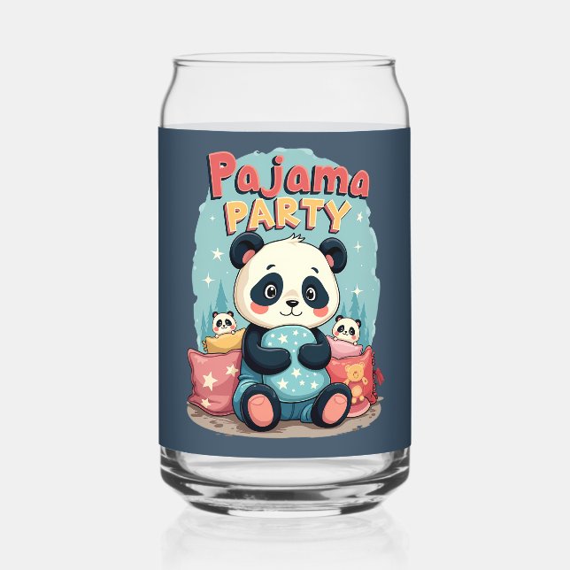 Verre Canette Kawaii Panda Pajama Party Cosy Slepov esthétique (Recto)