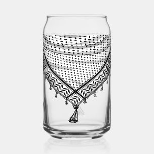 Verre Canette Keffiyeh Écharpe palestinienne tissu traditionnel