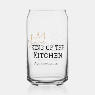 Verre Canette King of the cuisine chef cuisine ajouter nom couro