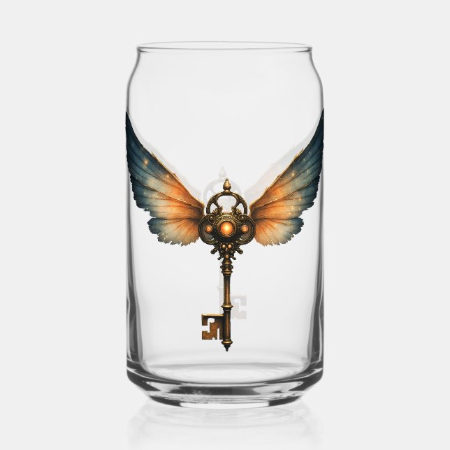 Verre Canette La Clé de l'Éternité – Ailes Steampunk  (Recto)
