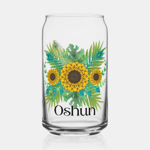 Verre Canette La déesse d'Oshun Tournesols