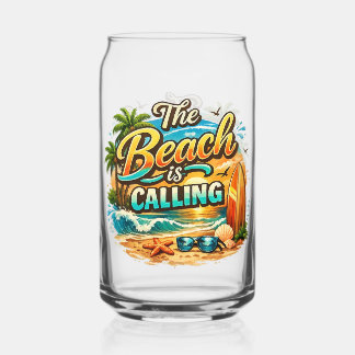 Verre Canette La plage appelle.
