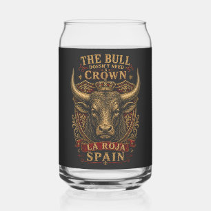 Verre Canette La Roja Espagne Taureau Football Fan