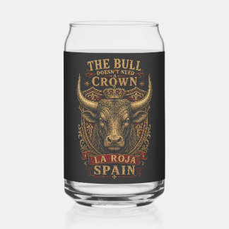 Verre Canette La Roja Espagne Taureau Football Fan