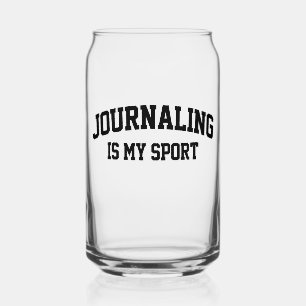 Verre Canette La tenue d'un journal est mon sport