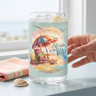 Verre Canette La vie est meilleure sur la côte Esthétique côtièr