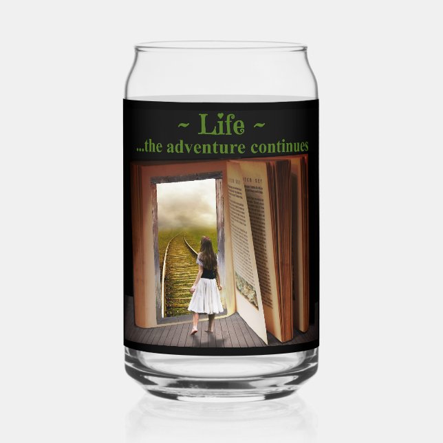 Verre Canette La vie, l'aventure continue (Recto)