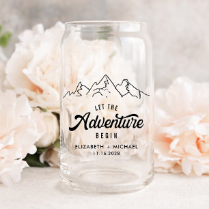 Verre Canette Laisser L'Aventure Commencer Mariage