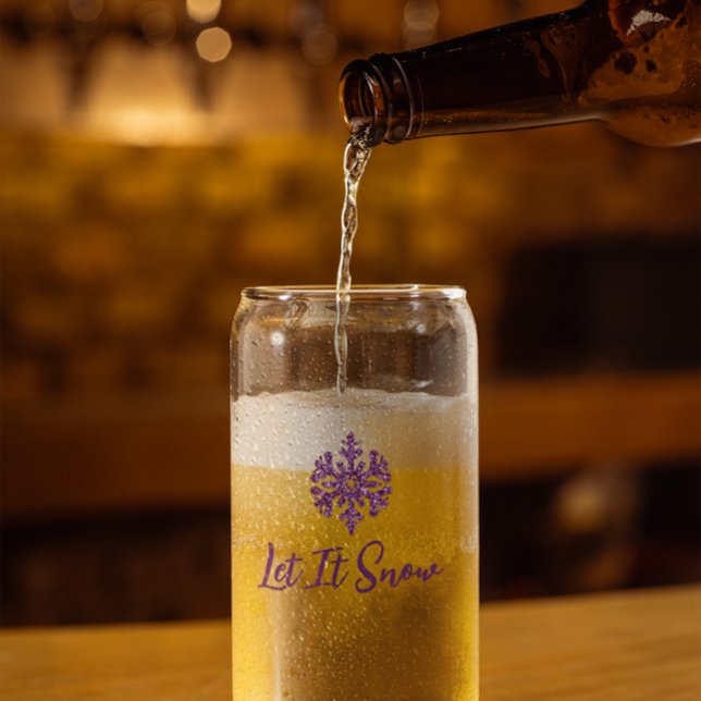Verre Canette Laisser neiger Flèche-neige pourpre (Créateur téléchargé)