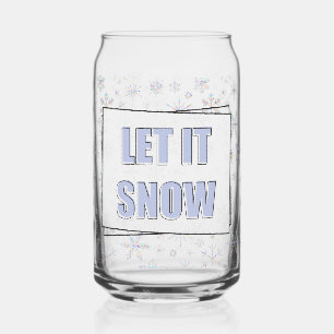 Verre Canette Laissez tomber la neige