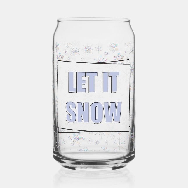 Verre Canette Laissez tomber la neige (Gauche)