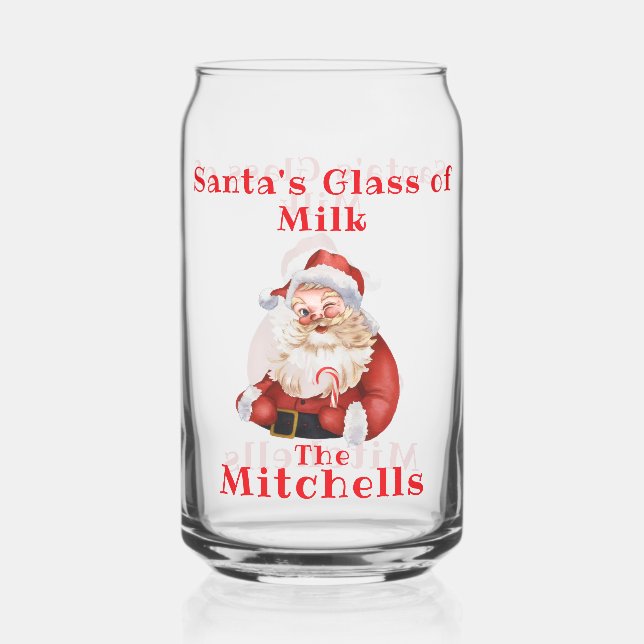 Verre Canette Lait de Noël du Père Noël  (Recto)