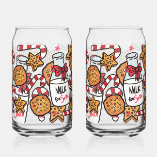 Verre Canette Lait et biscuits 
