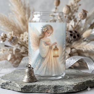 Verre Canette Lanterne d'ange céleste d'hiver de réconfort