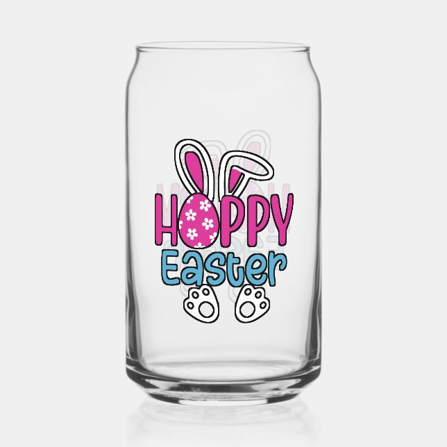 Verre Canette Lapin de Pâques Œuf Mignon Design de Printemps (Verso)