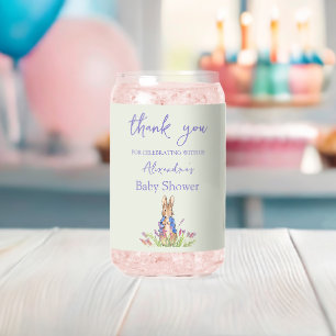 Verre Canette Lapin personnalisé en veste bleue