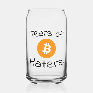 Verre Canette Larmes Bitcoin Haters BTC Crypto