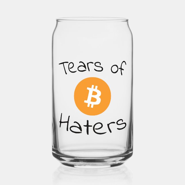 Verre Canette Larmes Bitcoin Haters BTC Crypto (Recto)