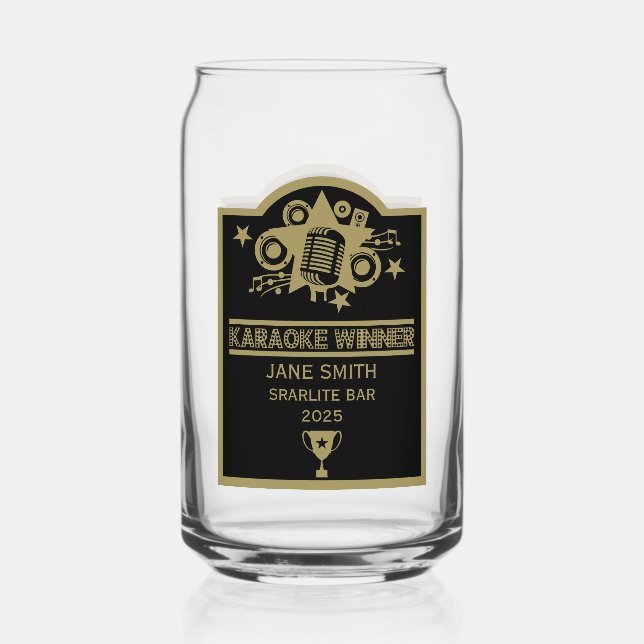 Verre Canette Lauréat du karaoké (Recto)