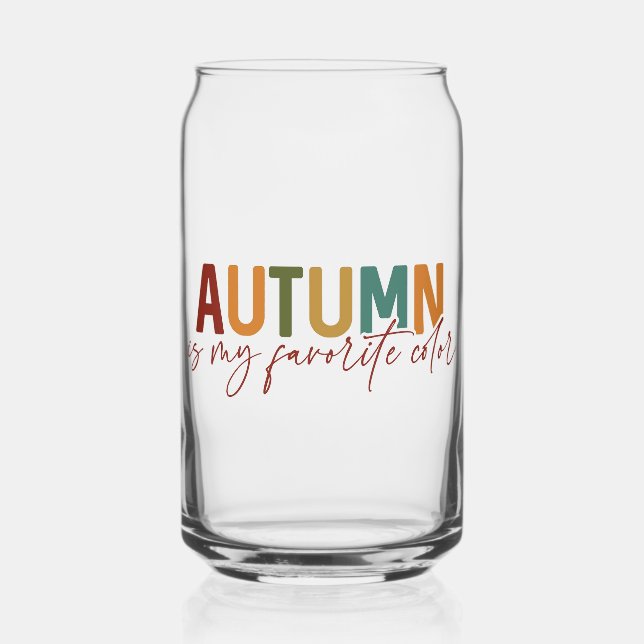 Verre Canette L'automne est ma couleur préférée (Recto)