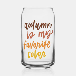 Verre Canette "L'automne est ma couleur préférée"