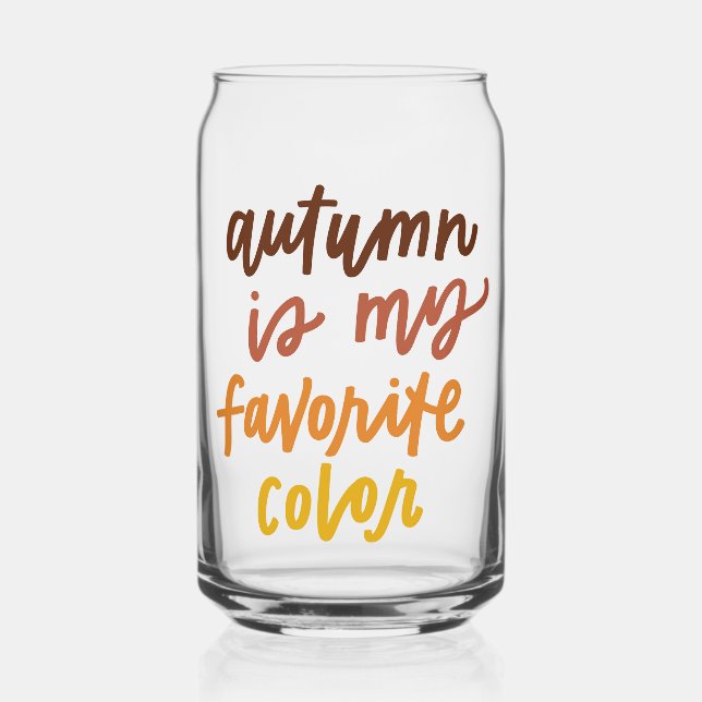 Verre Canette "L'automne est ma couleur préférée" (Recto)