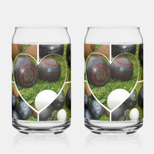 Verre Canette Le Coeur des Bowles de Pelouse : Un Collage Photo 