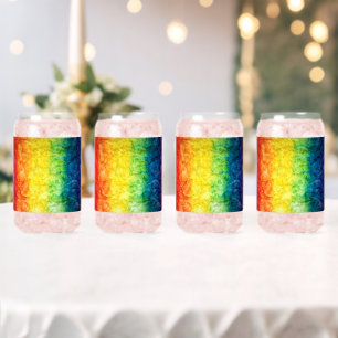 Verre Canette Le drapeau tie-dyé de SlipperyJoe arc-en-ciel pres