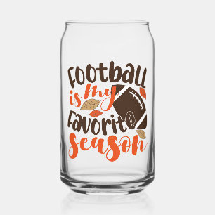 Verre Canette Le football est ma saison préférée