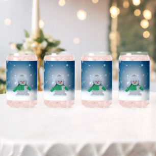 Verre Canette Le personnage de bonhomme de neige de Noël adorabl
