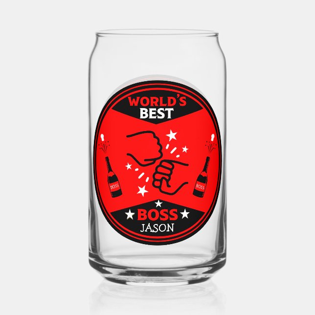 Verre Canette Le plus grand patron du monde (Recto)