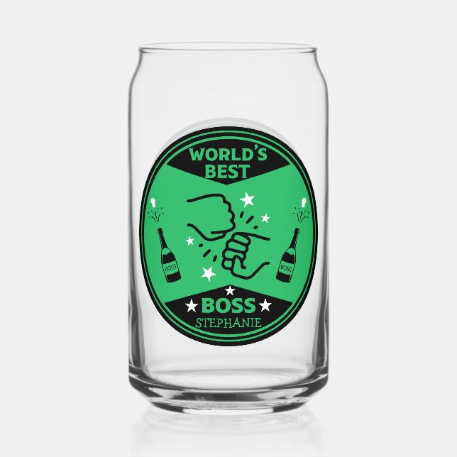 Verre Canette Le plus grand patron du monde (Recto)