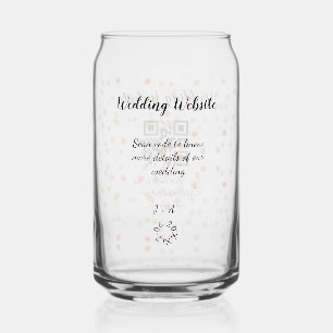 Verre Canette Le site web mariage scanner code QR pour les détai