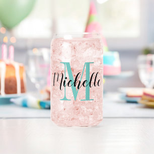 Verre Canette Le soda monogramme personnalisé peut façonner verr
