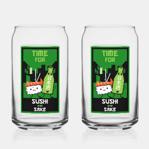 Verre Canette Le Sushi Et Le Sake