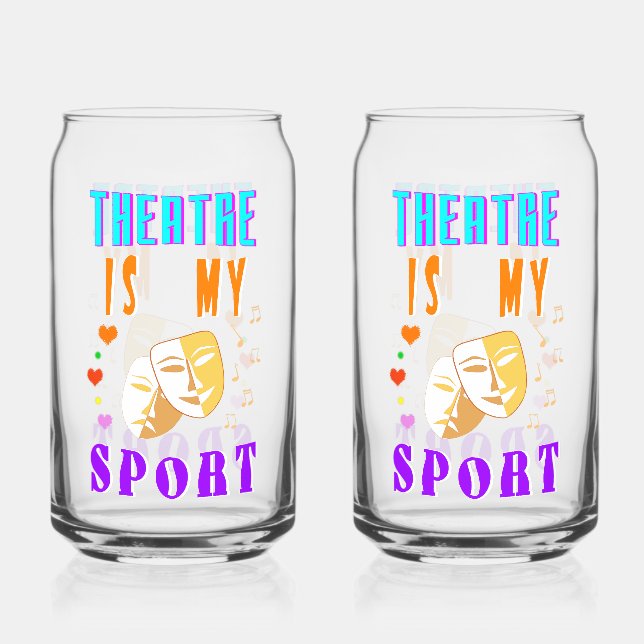 Verre Canette Le Théâtre Est Mon Acteur Sport Drame (Recto)