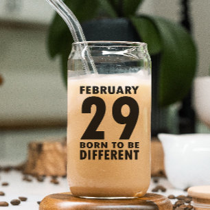 Verre Canette Leap Année Février 29 Être différent Anniversaire