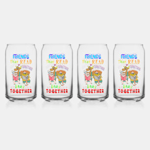 Verre Canette Les amis qui lisent ensemble restent ensemble