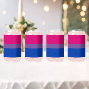 Verre Canette Les couleurs magenta du drapeau de fierté bisexuel