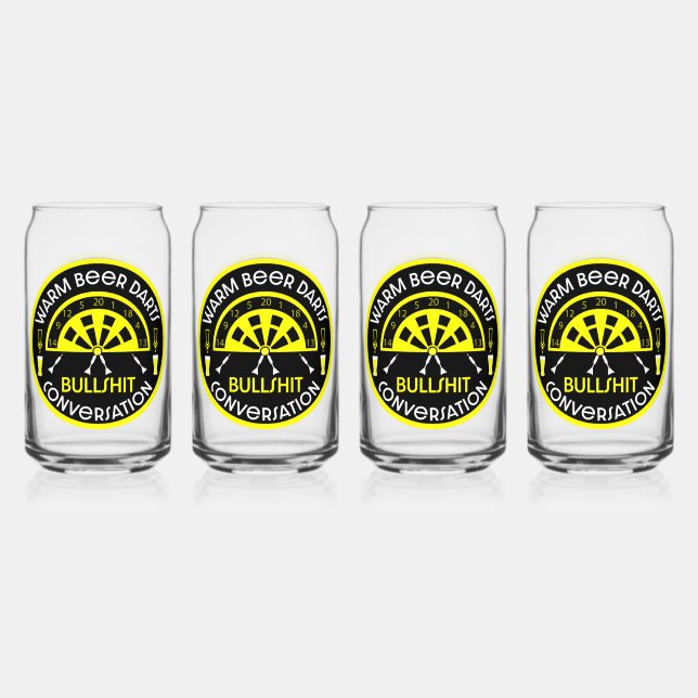 Verre Canette Les fléchettes de pub classiques (Recto)