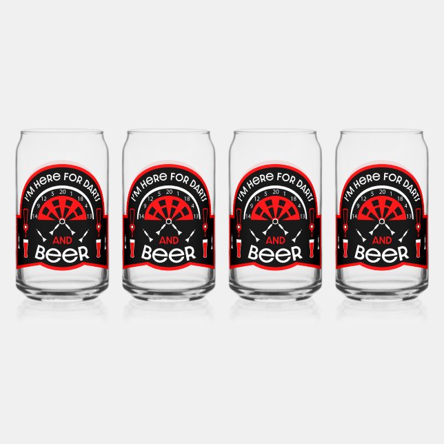 Verre Canette Les fléchettes de pub classiques (Recto)