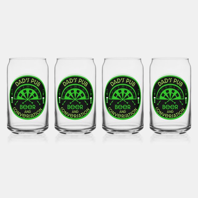 Verre Canette Les fléchettes de pub classiques (Recto)