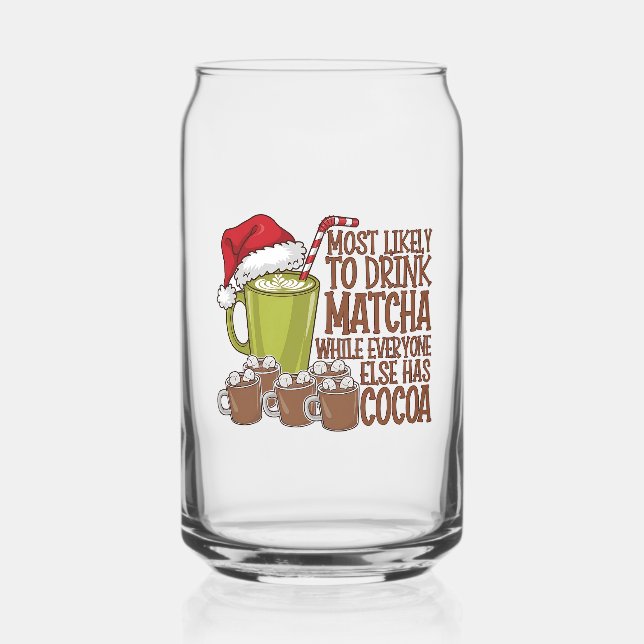 Verre Canette Les plus susceptibles de boire Matcha et regarder  (Verso)