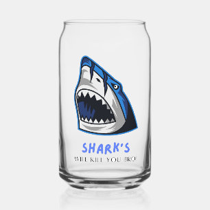 VERRE CANETTE LES REQUINS VOUS TUERONT BRO... QUOTE AMUSANTE