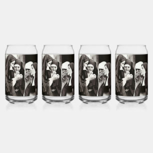 Verre Canette Les soeurs fument la photo Vintage