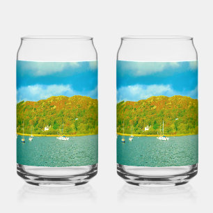 Verre Canette Les yachts Lake Windermere à Cumbria