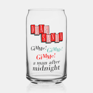 Verre Canette Lettre de Noël Rétro Santa Xmas Donnez-moi un homm